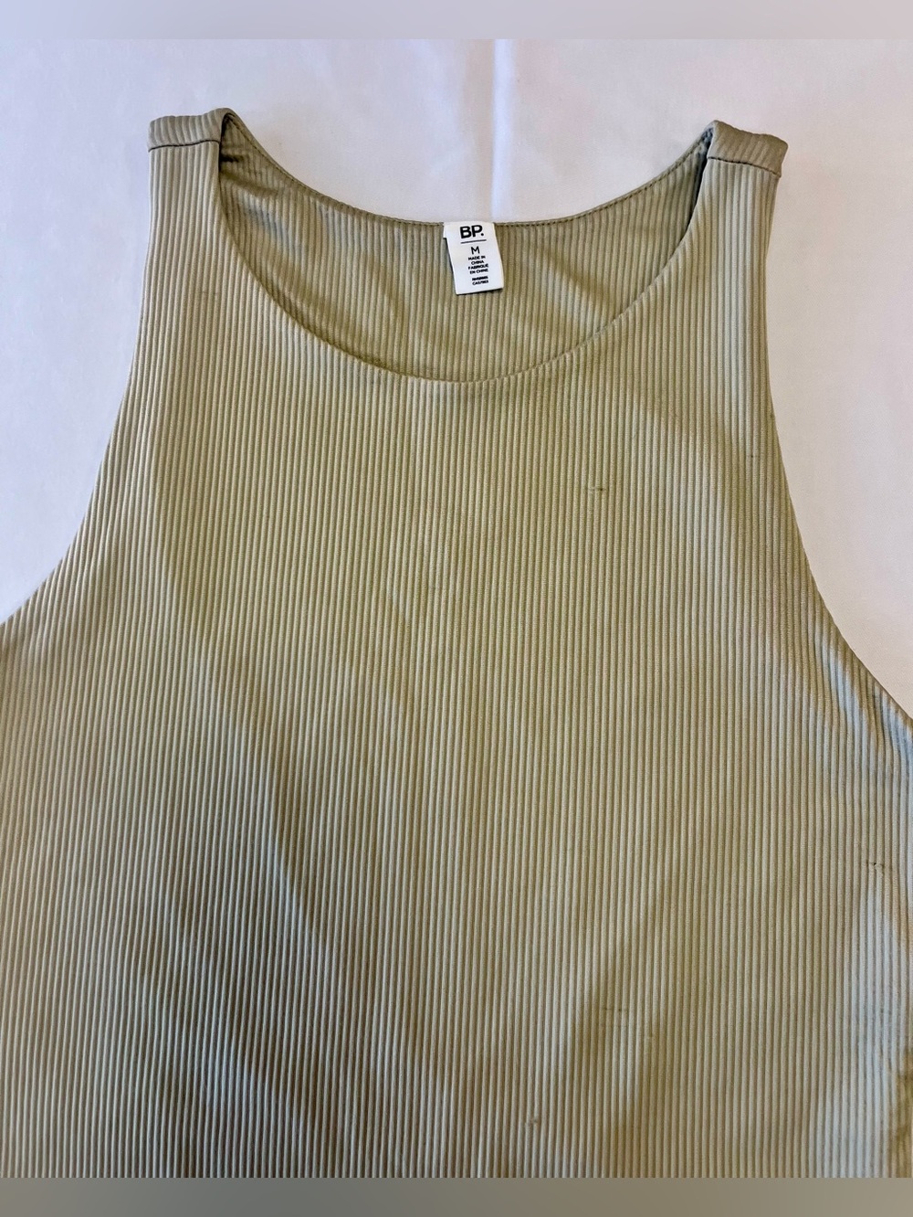 bp Sleeveless Ribbed Bodysuit in Olive